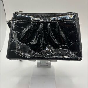 Coach Black Patent Leather Clutch